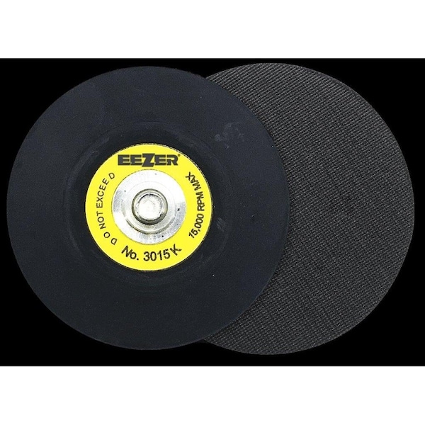 Eezer Products 3in Hook and Loop, Heavy Duty Backup Pad, Firm Edge, 5/16x24 Male Thread 3015K - main